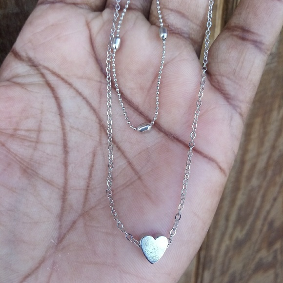 Double Necklace with heart pendant - Picture 3 of 3